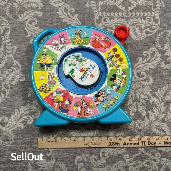 Vintage 1989 Mattel Disney See 'N Say Mickey's Count to 10 Toy - Picture 3 of 10